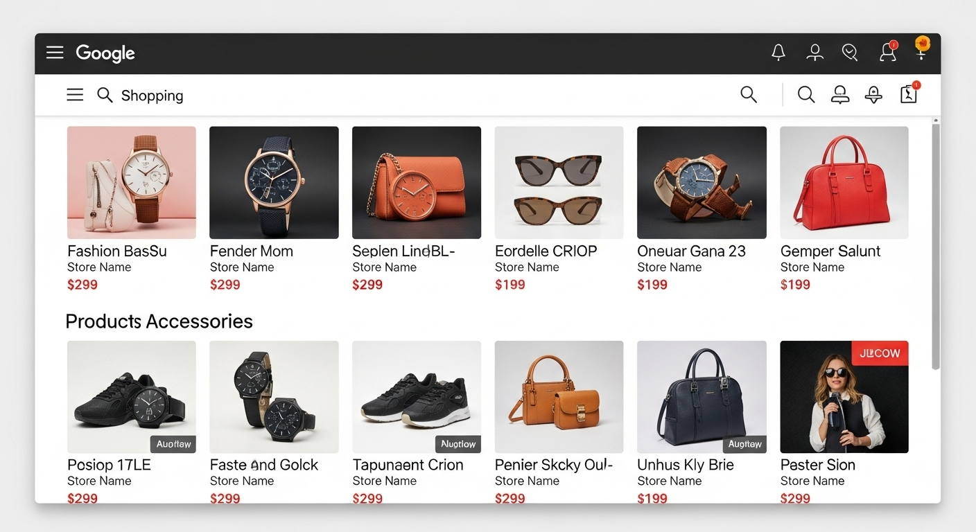 Google Shopping search results page