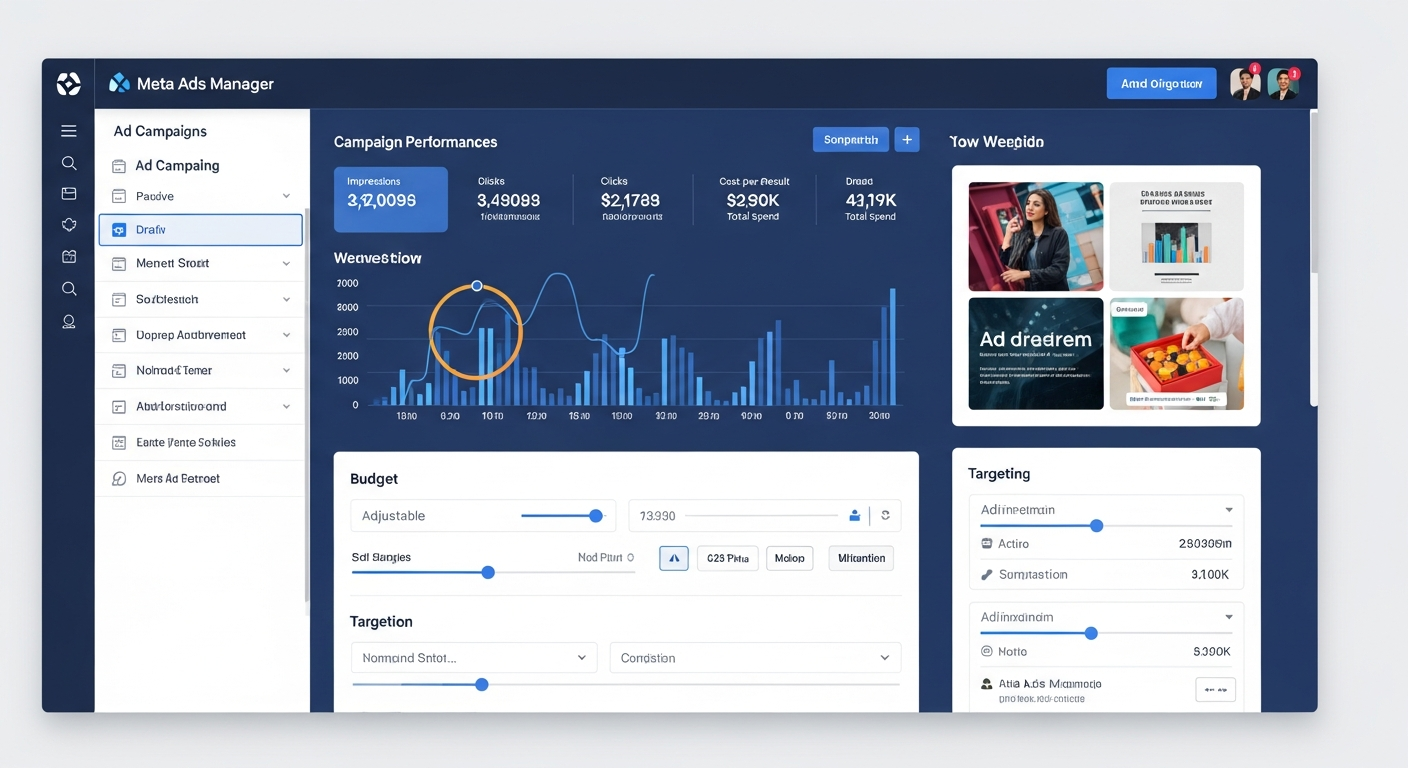 Meta Ads Manager campaign dashboard